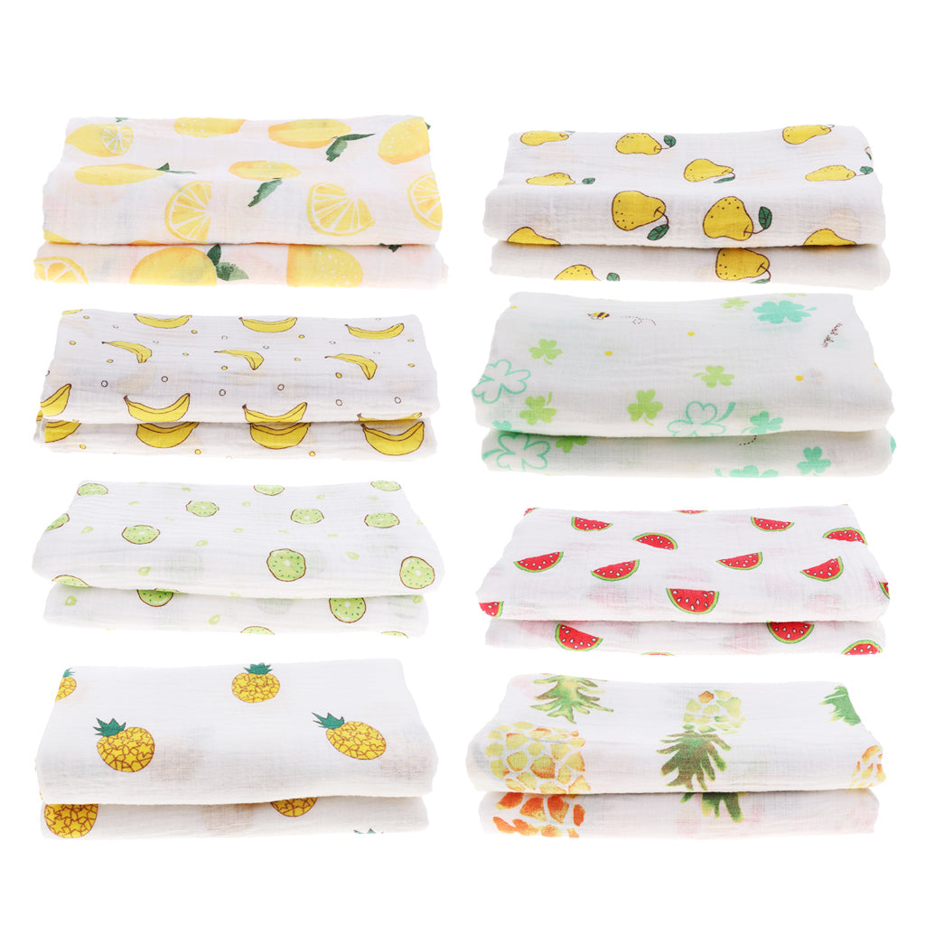 Baby Swaddling Blanket Soft Muslin Cotton Swaddle Towel Kiwi