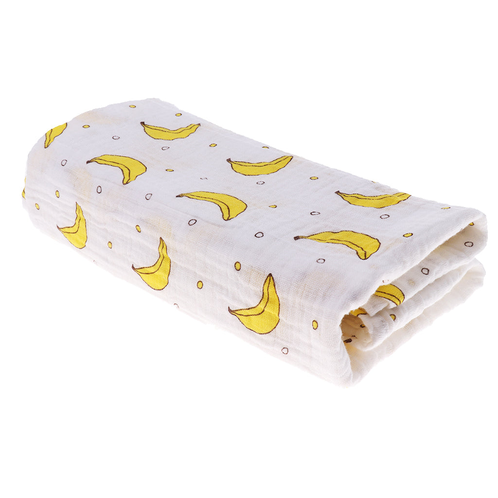 Baby Swaddling Blanket Soft Muslin Cotton Swaddle Towel Banana