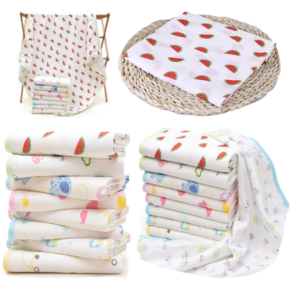 Baby Swaddling Blanket Soft Muslin Cotton Swaddle Towel Watermelon