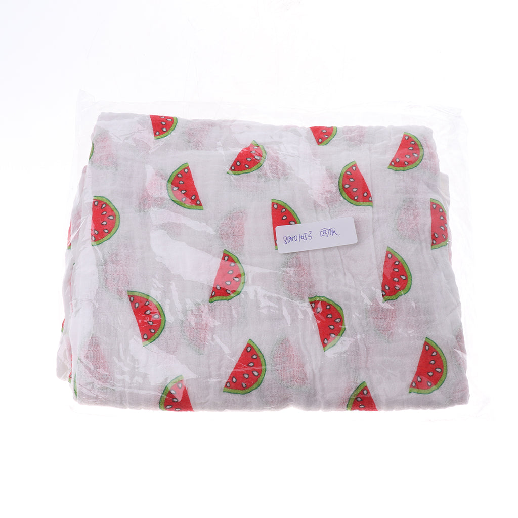 Baby Swaddling Blanket Soft Muslin Cotton Swaddle Towel Watermelon