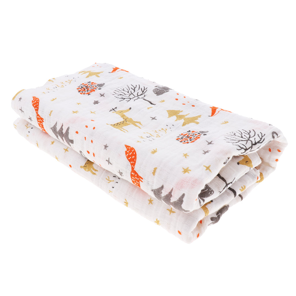 Baby Cotton Gauze Wrap Towel Infant Swaddle Blankets Fawn