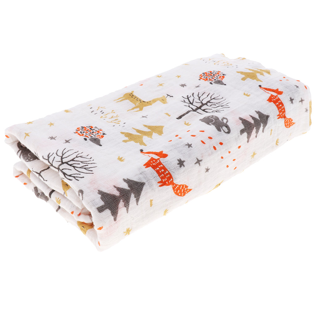 Baby Cotton Gauze Wrap Towel Infant Swaddle Blankets Fawn