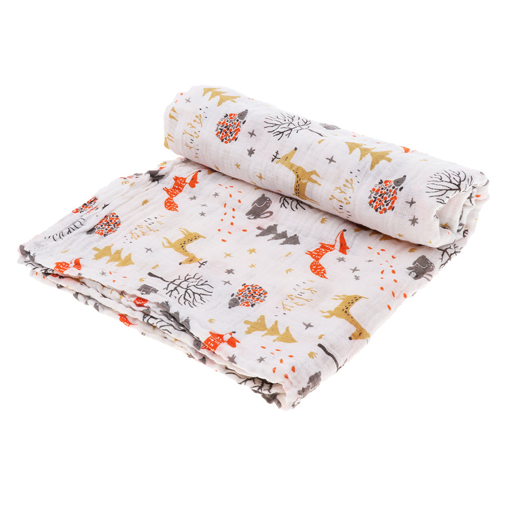 Baby Cotton Gauze Wrap Towel Infant Swaddle Blankets Fawn