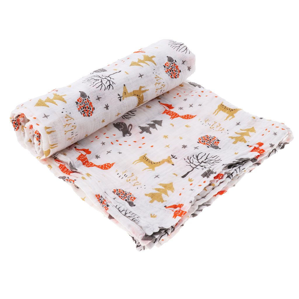 Baby Cotton Gauze Wrap Towel Infant Swaddle Blankets Fawn