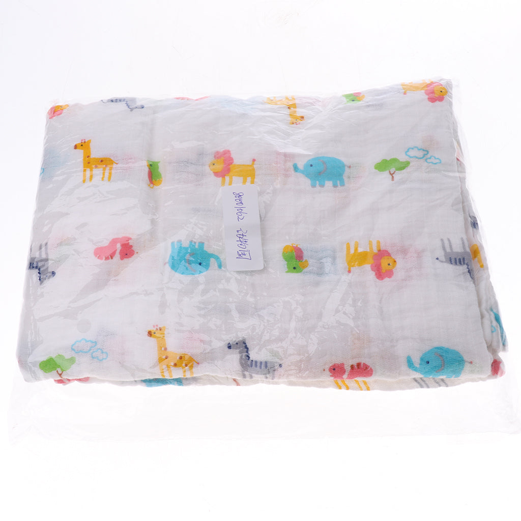 Baby Cotton Gauze Wrap Towel Infant Swaddle Blankets Zoo