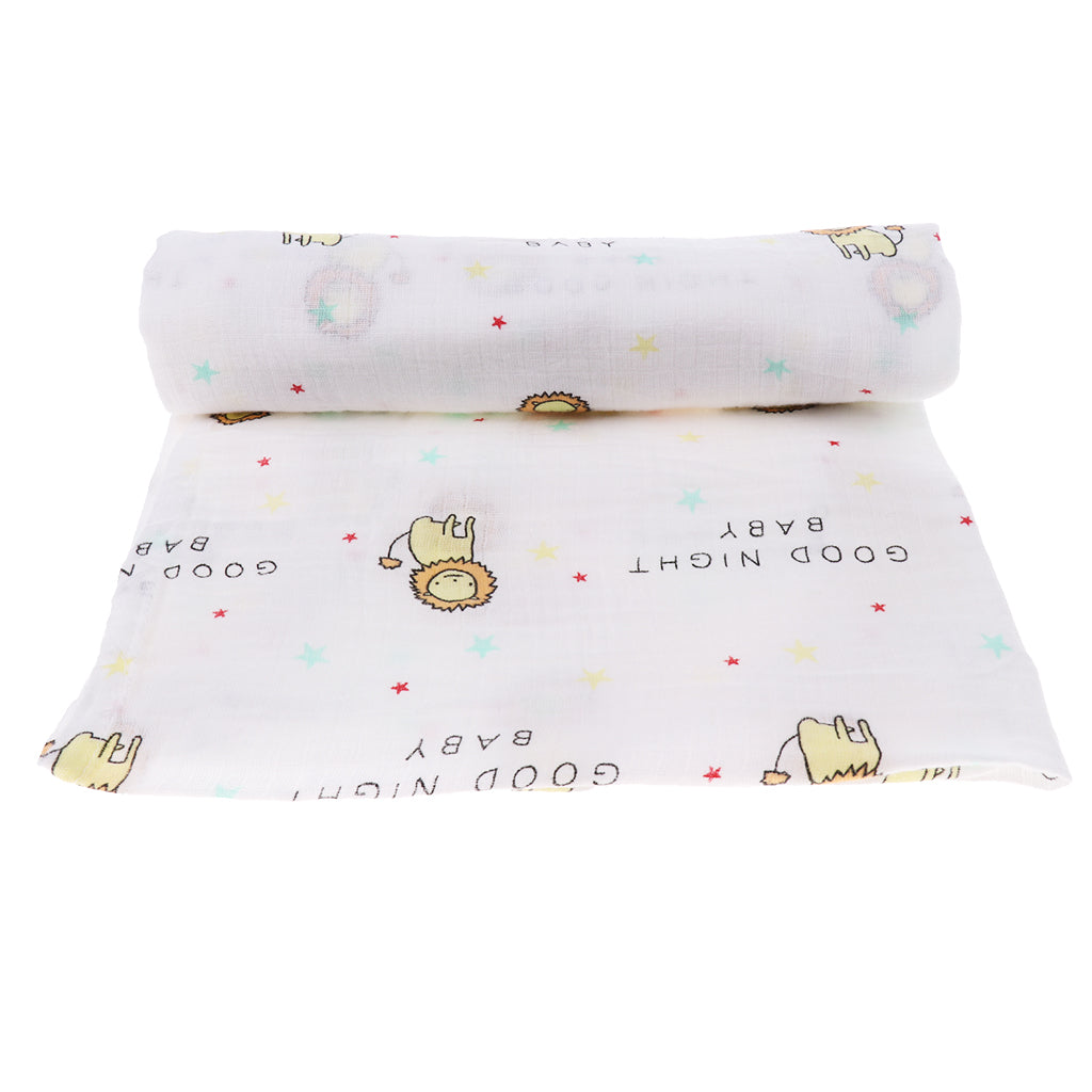 Baby Cotton Gauze Multi-purpose Towel Wrap Blanket Lion