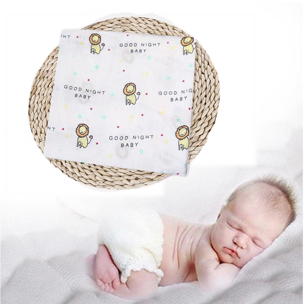 Baby Cotton Gauze Multi-purpose Towel Wrap Blanket Lion