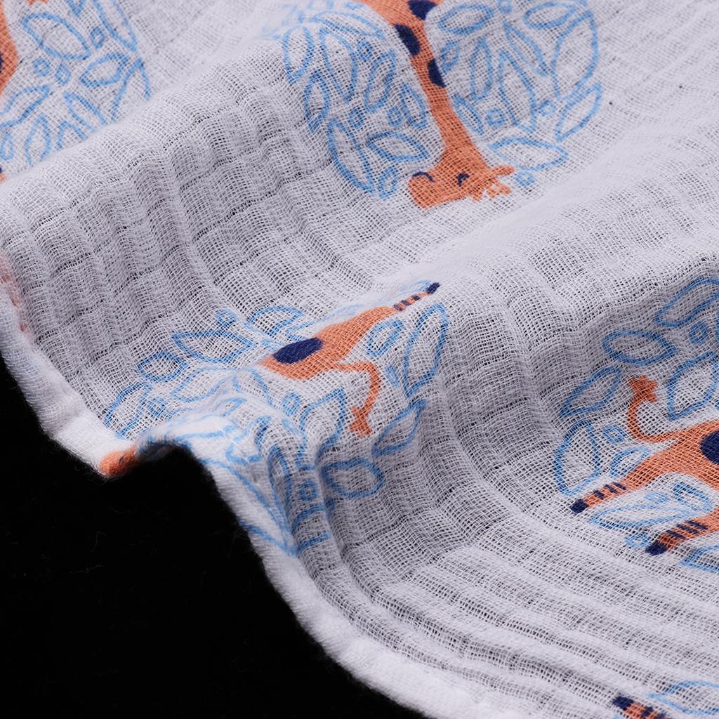Baby Cotton Gauze Multi-purpose Towel Wrap Blanket Circle giraffe