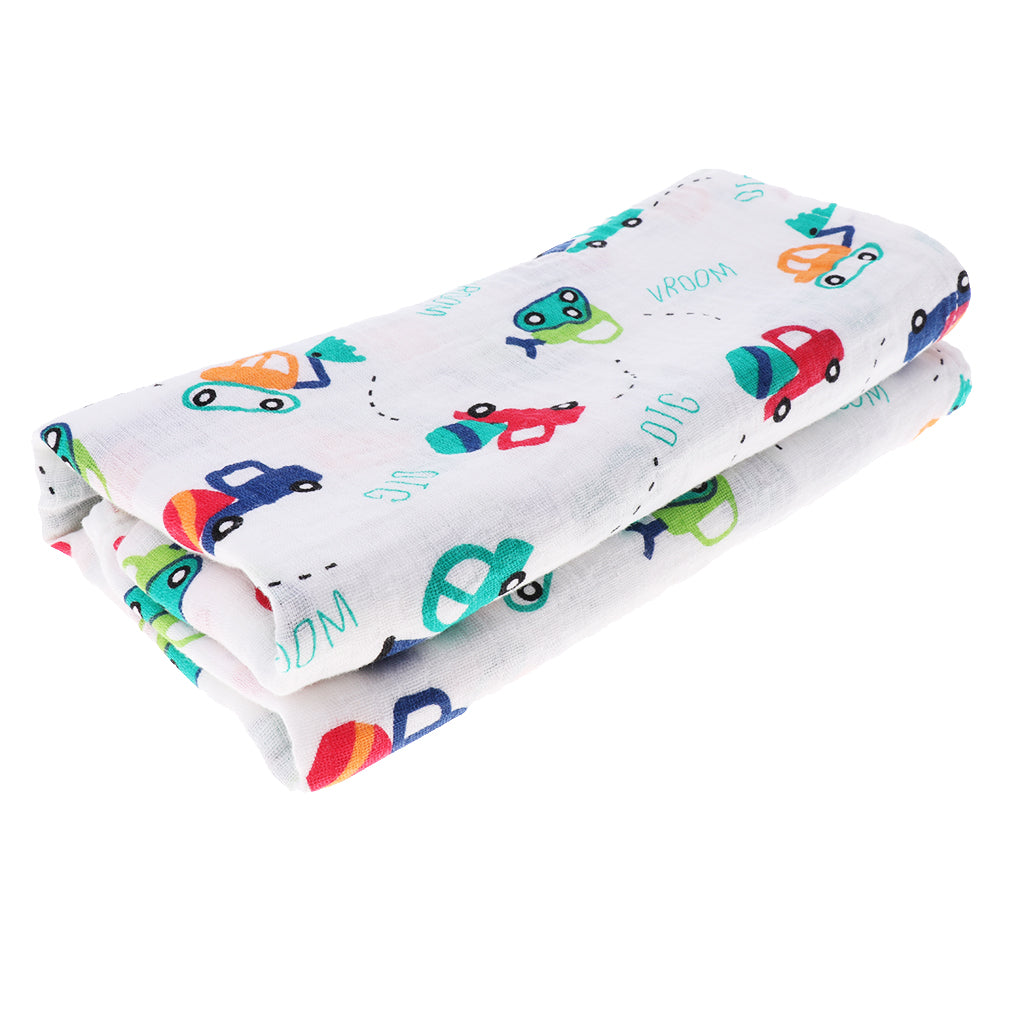 Baby Cotton Gauze Multi-purpose Towel Wrap Blanket Engineering vehicle