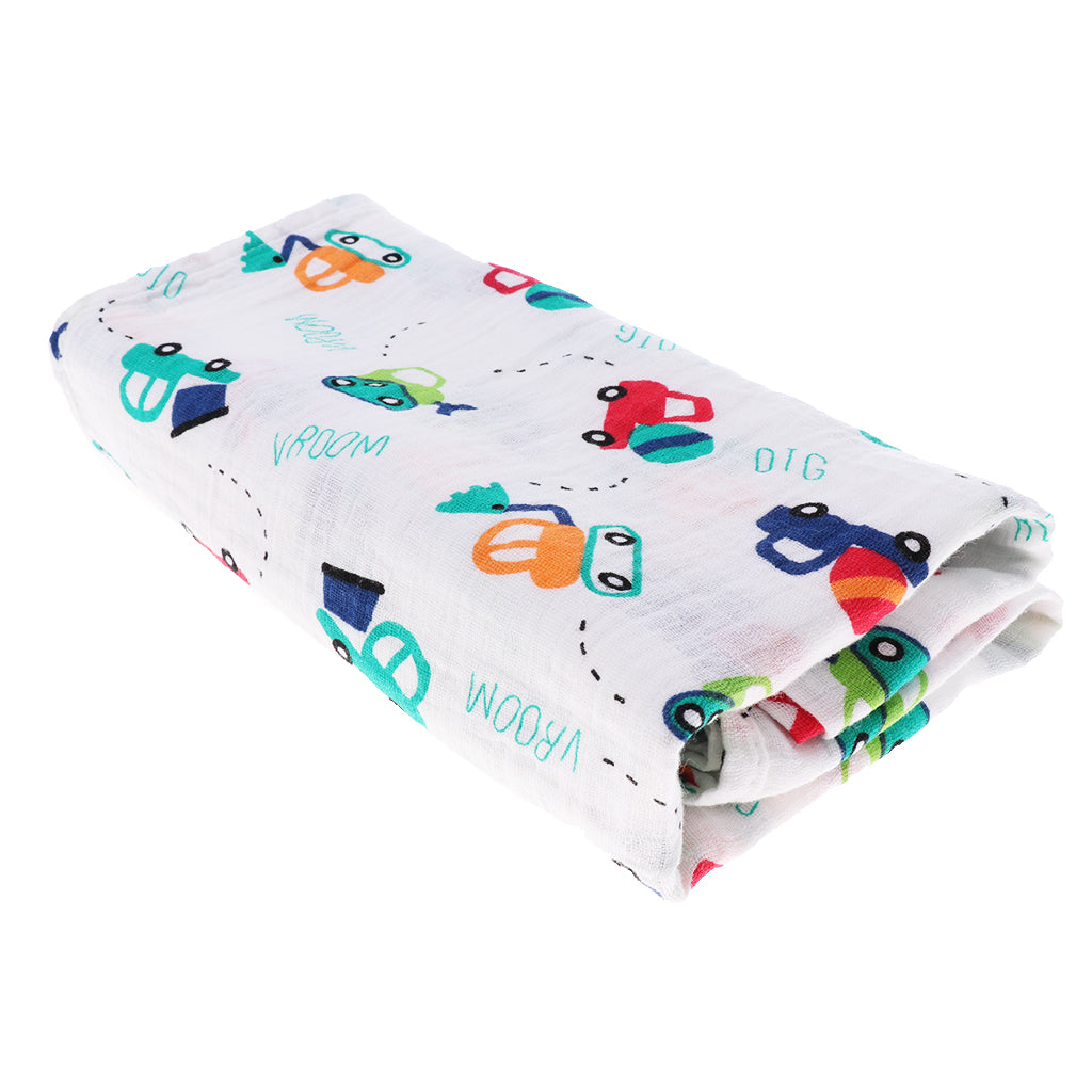 Baby Cotton Gauze Multi-purpose Towel Wrap Blanket Engineering vehicle