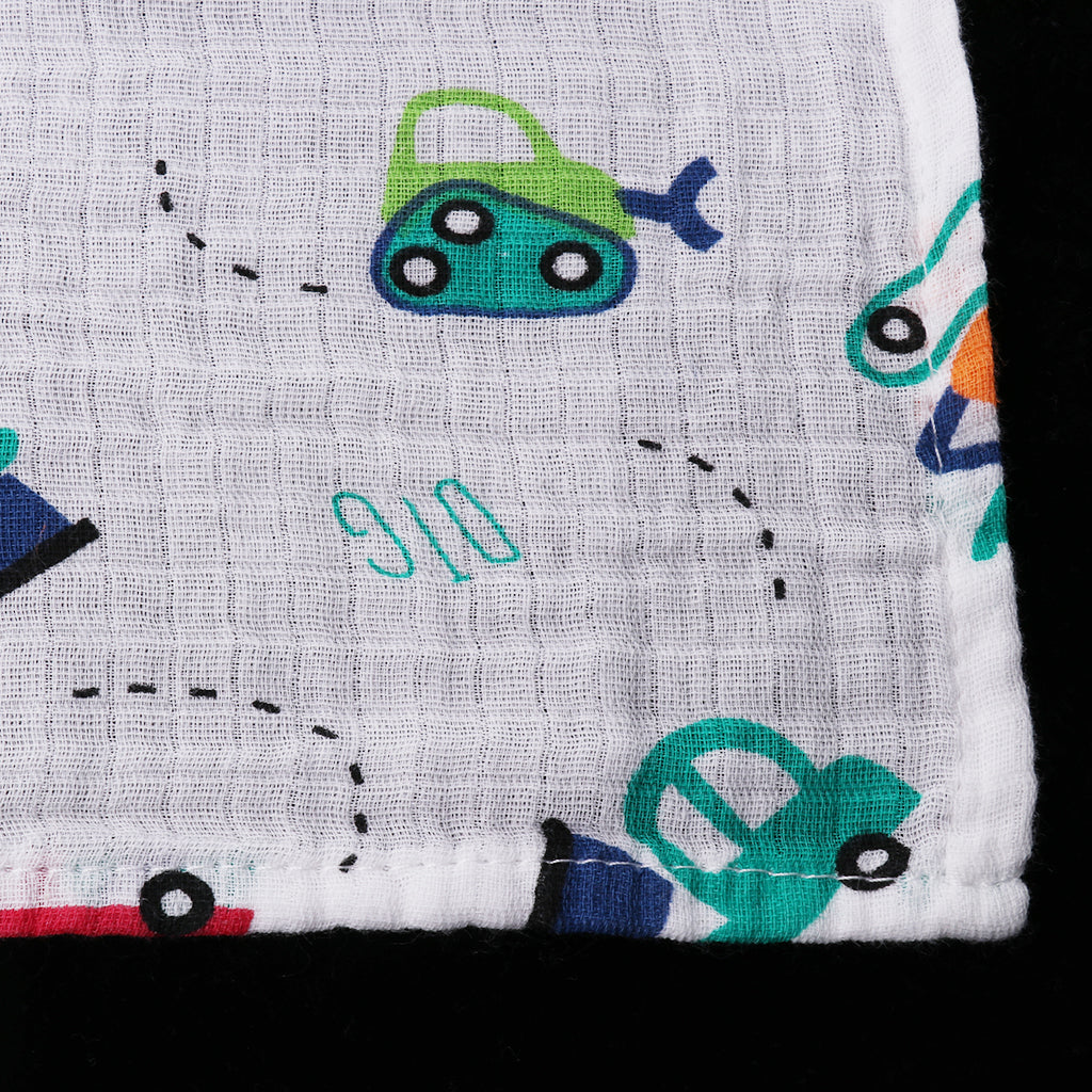 Baby Cotton Gauze Multi-purpose Towel Wrap Blanket Engineering vehicle