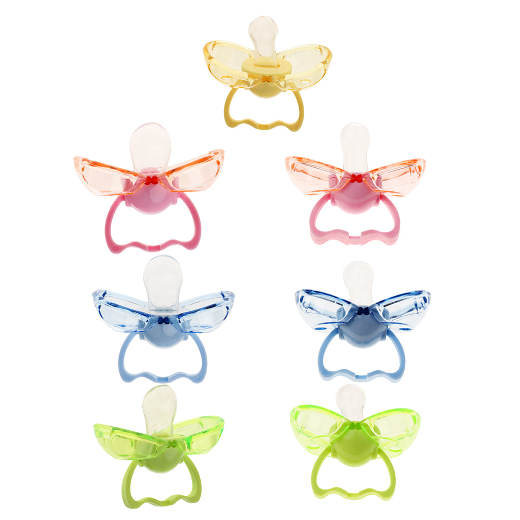 Flat Thumb Baby Orthodontic Pacifier Silicone Teat Nipple  Green flat head