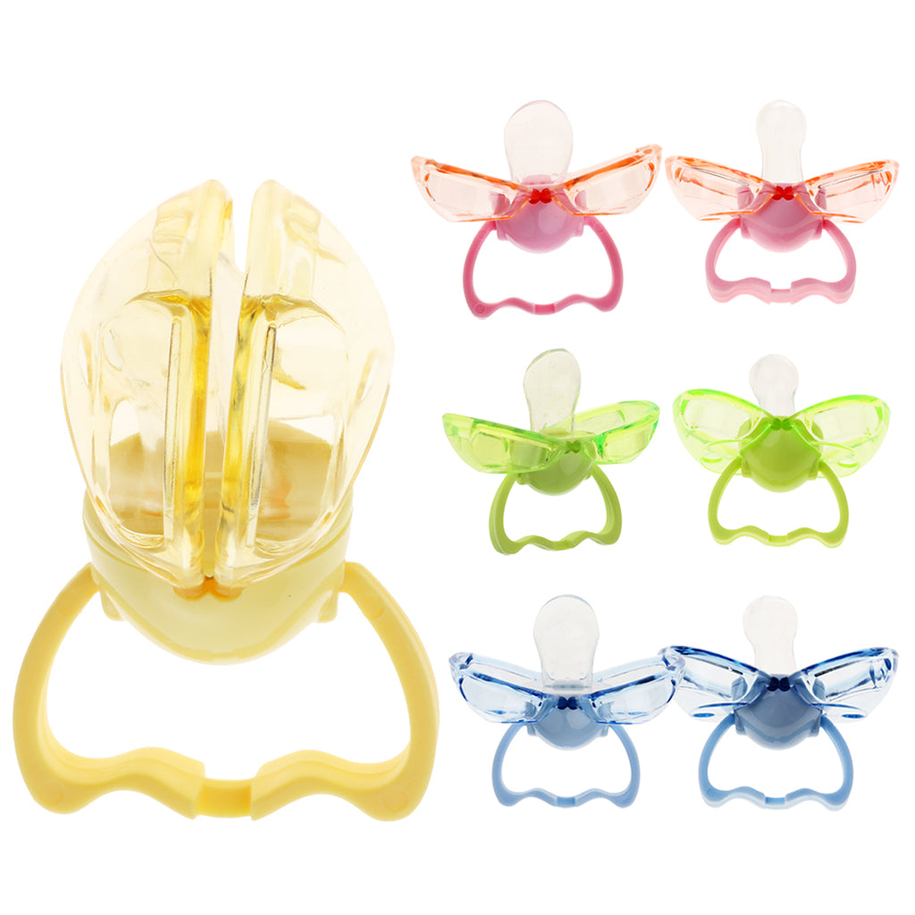 Flat Thumb Baby Orthodontic Pacifier Silicone Teat Nipple  Green flat head