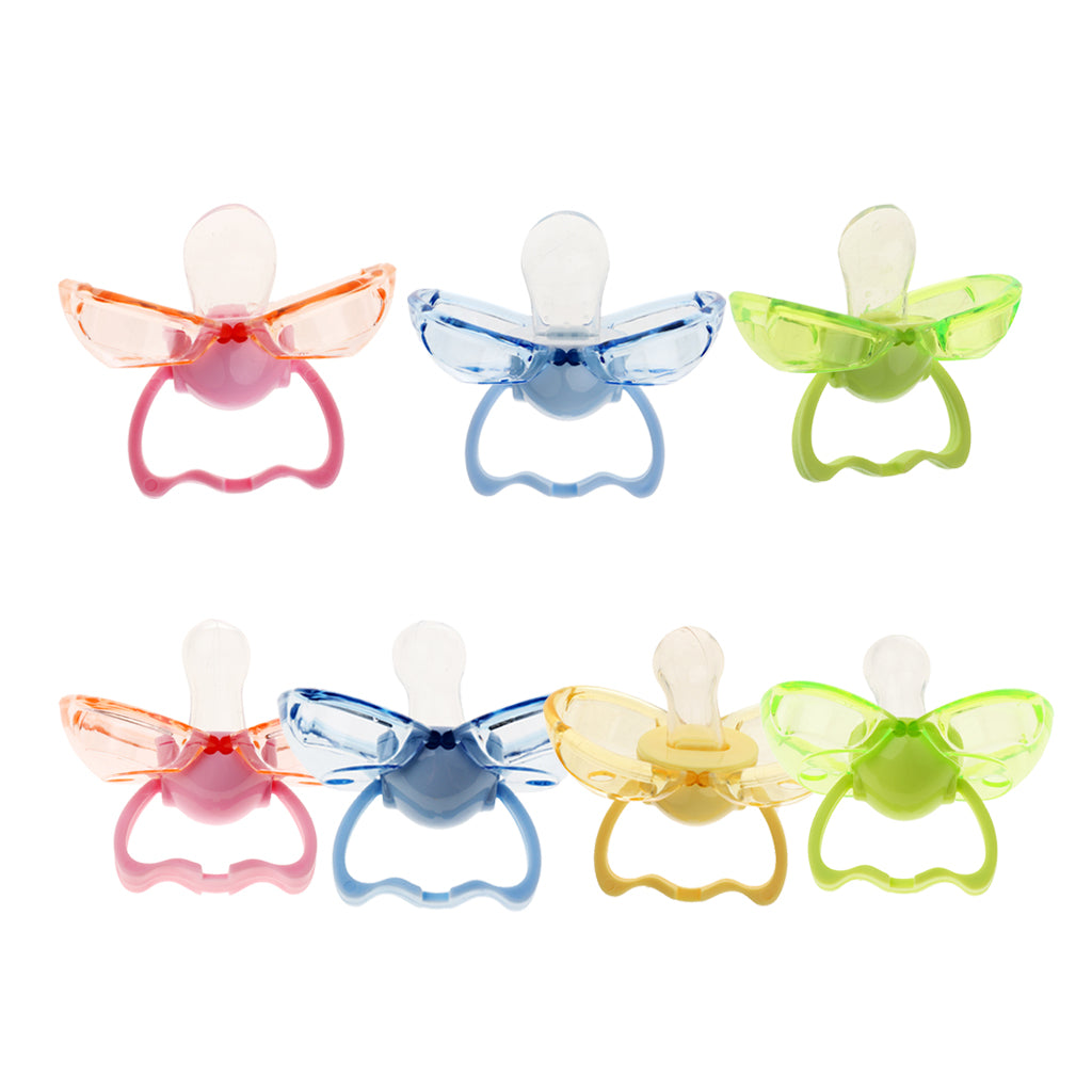 Flat Thumb Baby Orthodontic Pacifier Silicone Teat Nipple  Green flat head