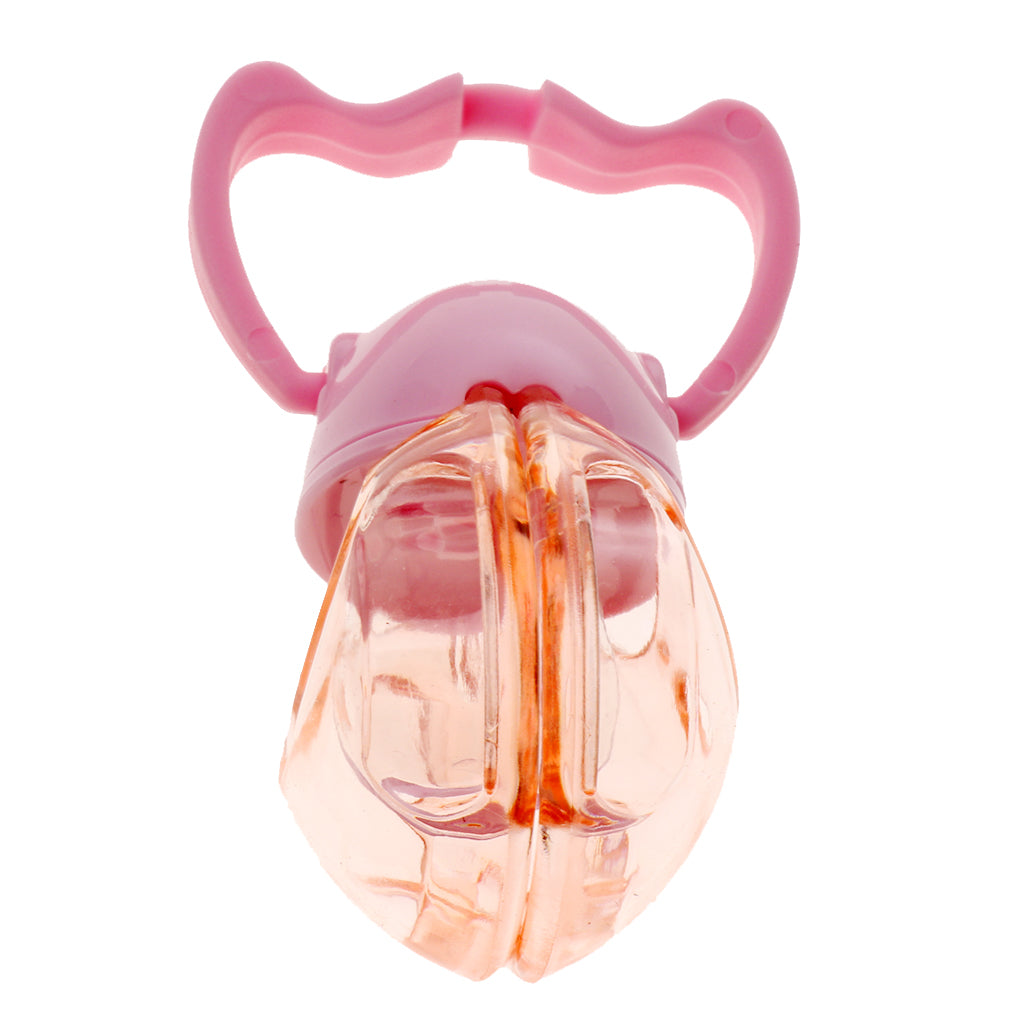 Flat Thumb Baby Orthodontic Pacifier Silicone Teat Nipple  Pink flat head