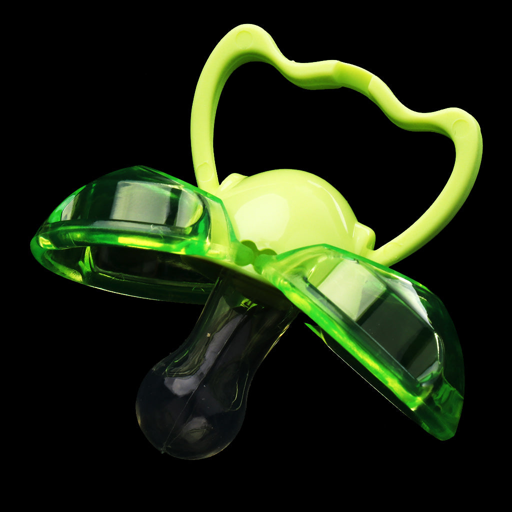 Flat Thumb Baby Orthodontic Pacifier Silicone Teat Nipple  Green round head