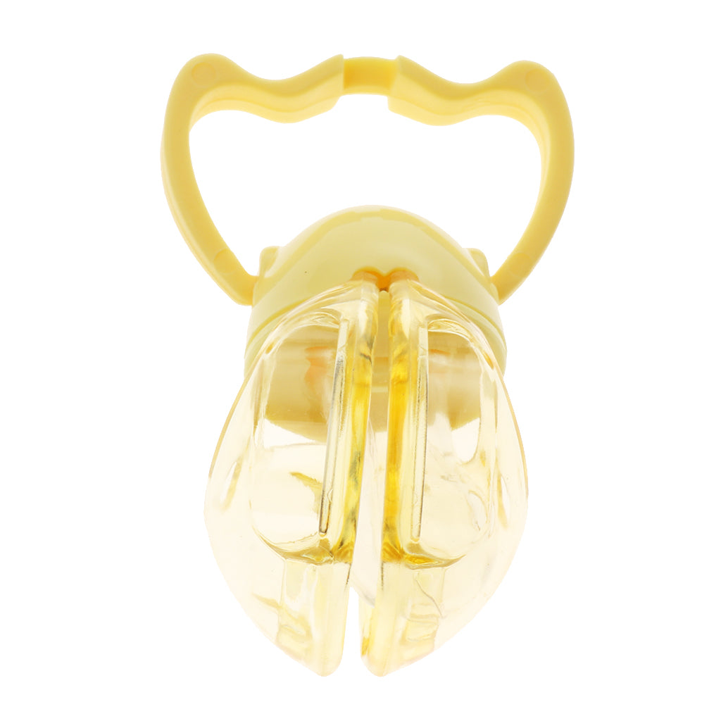 Flat Thumb Baby Orthodontic Pacifier Silicone Teat Nipple  Yellow round head