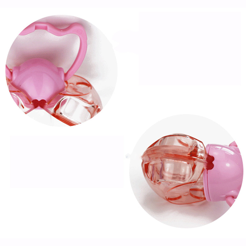 Flat Thumb Baby Orthodontic Pacifier Silicone Teat Nipple  Pink round head