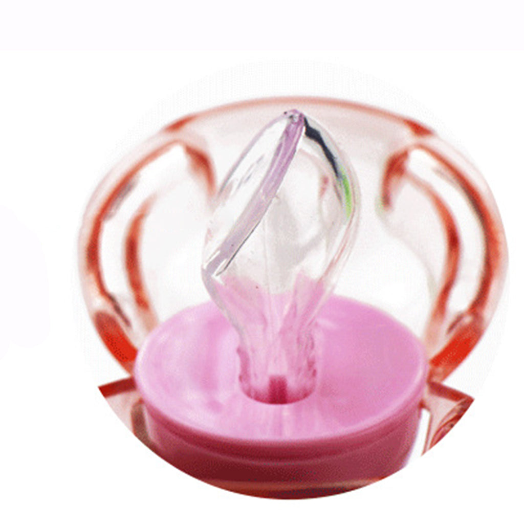 Flat Thumb Baby Orthodontic Pacifier Silicone Teat Nipple  Pink round head