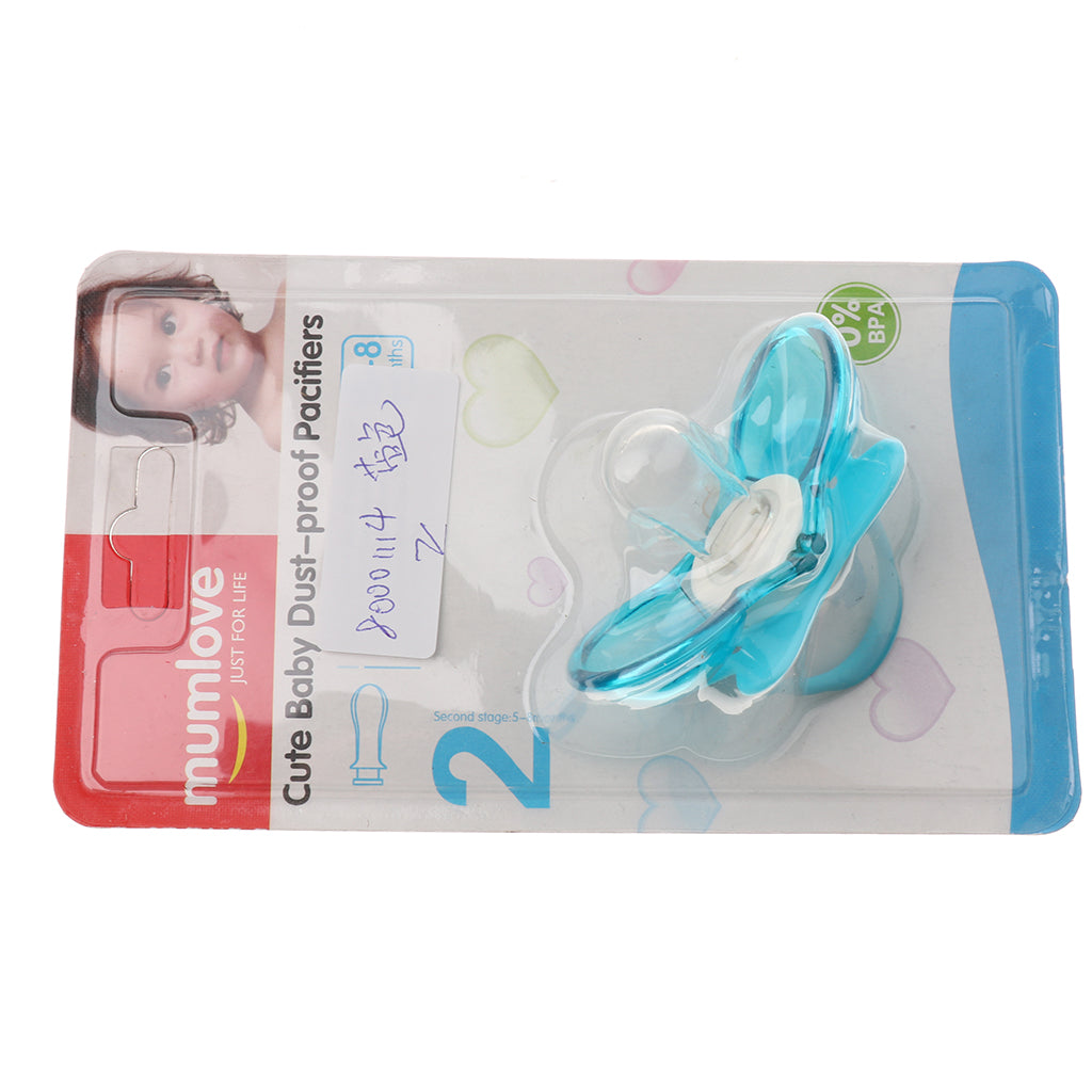 Silicone Nipple Soother Pacifier Baby Orthodontic Dummy BPA FREE 5-8M Blue