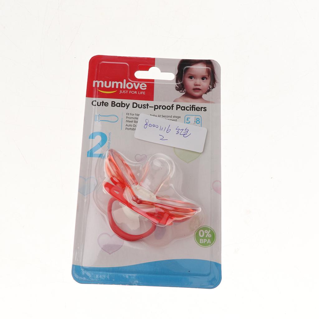 Silicone Nipple Soother Pacifier Baby Orthodontic Dummy BPA FREE 5-8M Red