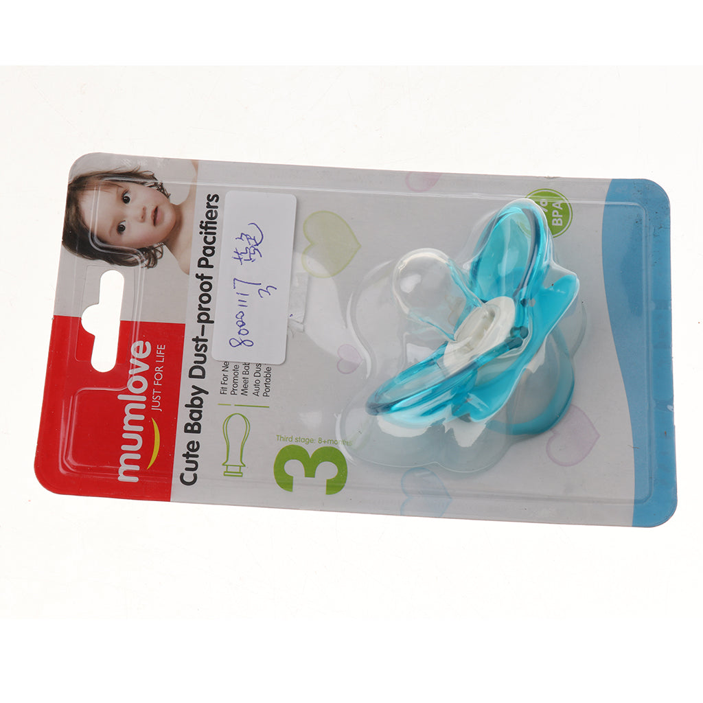 Silicone Nipple Soother Pacifier Baby Orthodontic Dummy BPA FREE 8-24M Blue