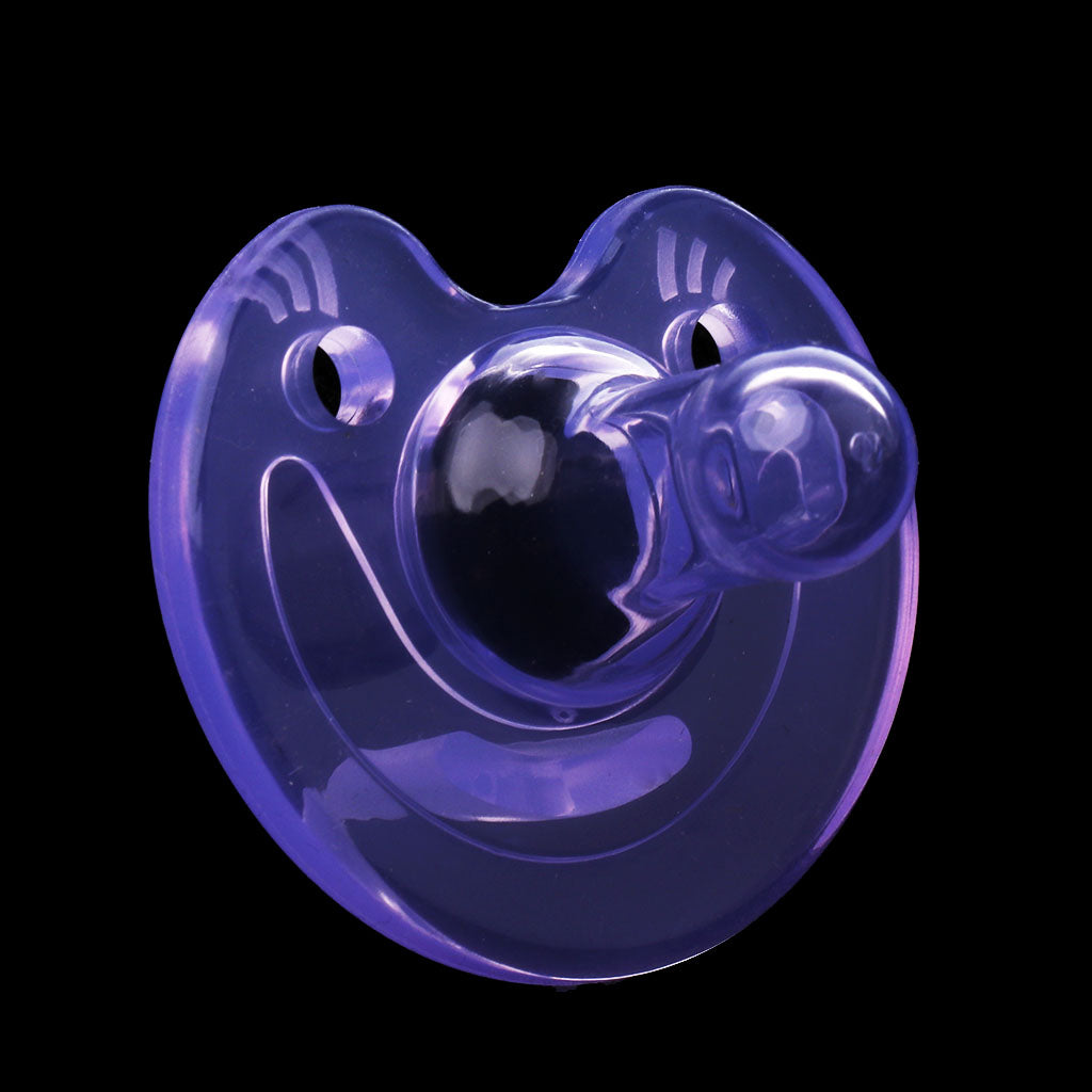 Flat Thumb Baby Orthodontic Pacifier Silicone Teat Nipple  Purple