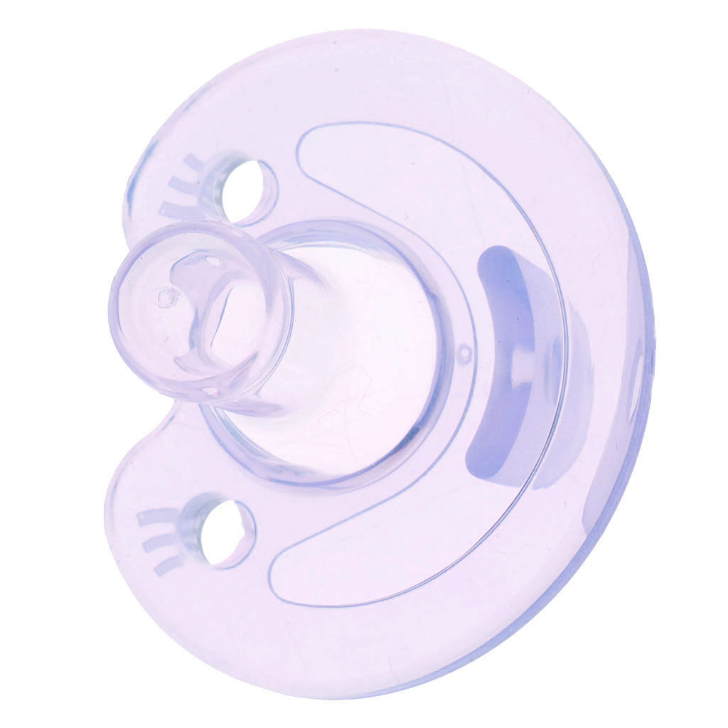 Flat Thumb Baby Orthodontic Pacifier Silicone Teat Nipple  Purple