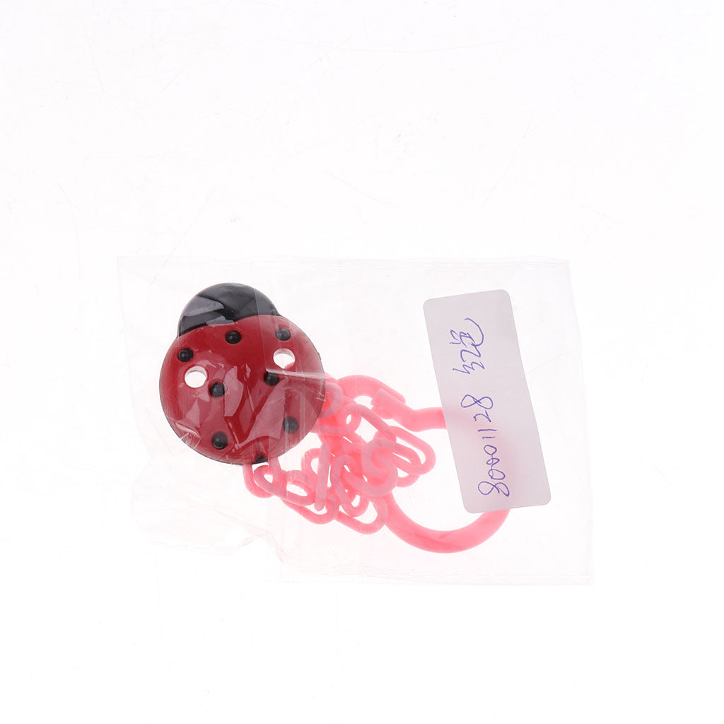 Baby Infant Dummy Pacifier Soother Nipple Cute Chain Clip Holder Red