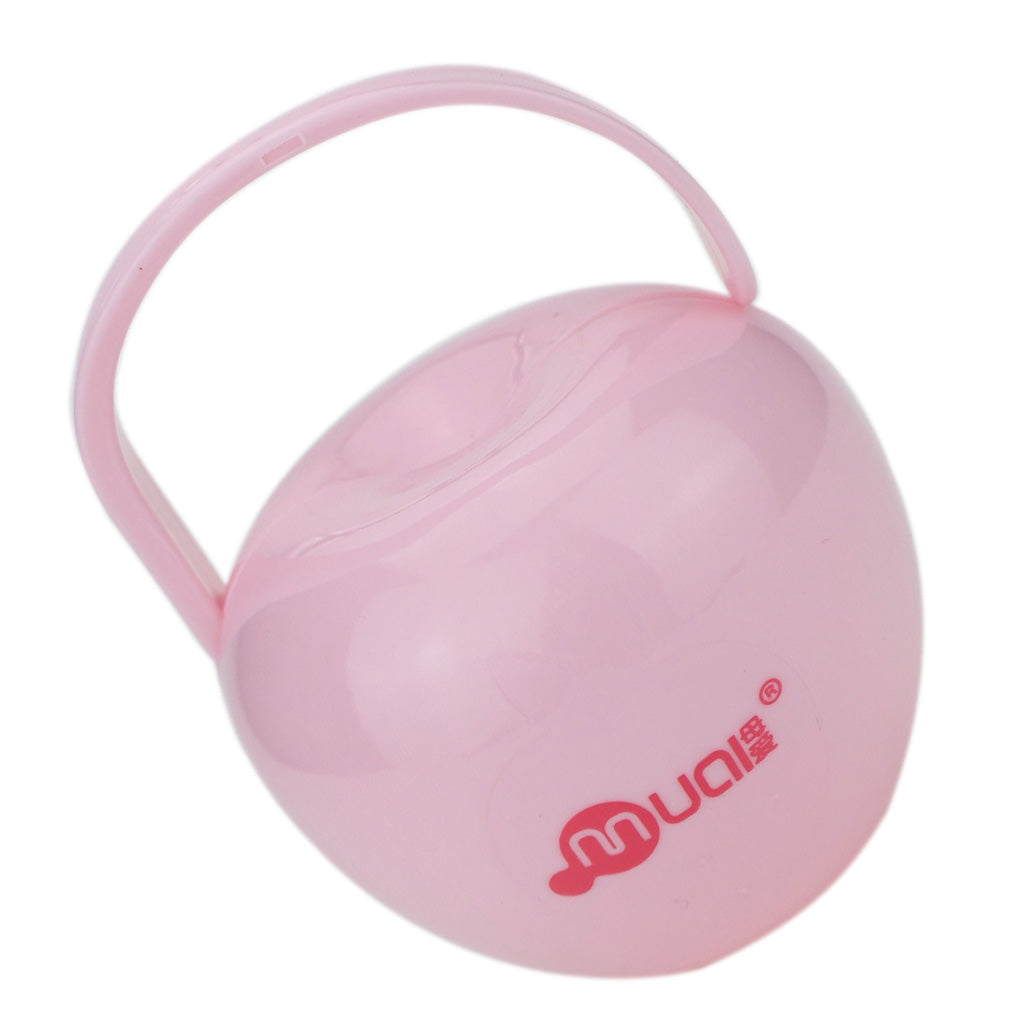 Baby Dummy Soother Container Holder Pacifier Travel Case Storage Box Style 2-Pink