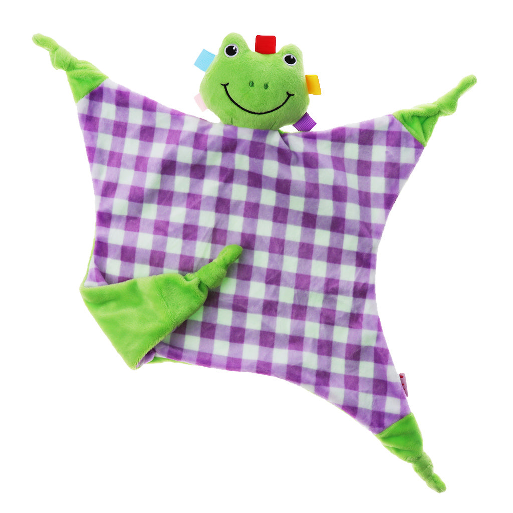 Cute Animal Plush Cloths Kids Bedtime Blanket Toys  Frog