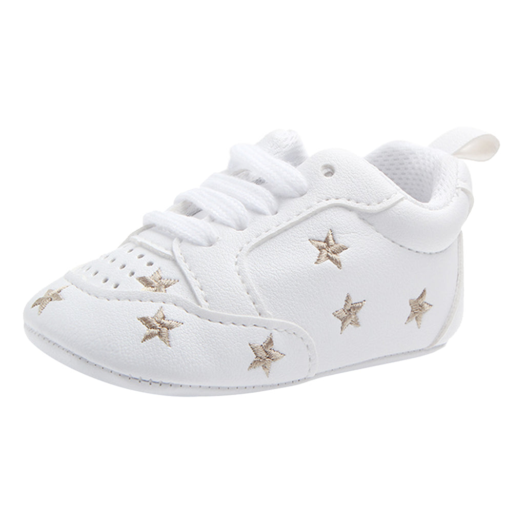 Baby Infant Kids Soft Sole Sports Wave Shoes 6-12 Months Golden star