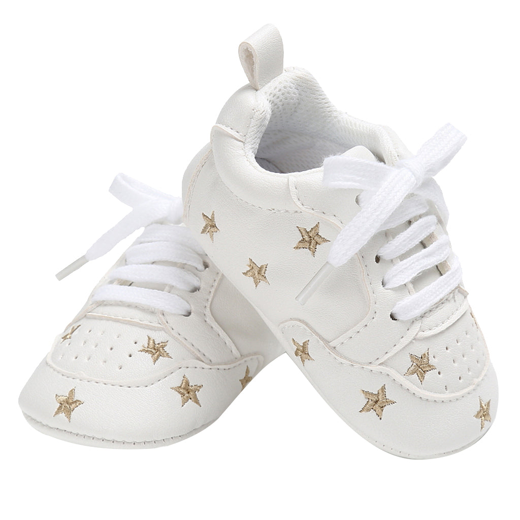 Baby Infant Kids Soft Sole Sports Wave Shoes 6-12 Months Golden star