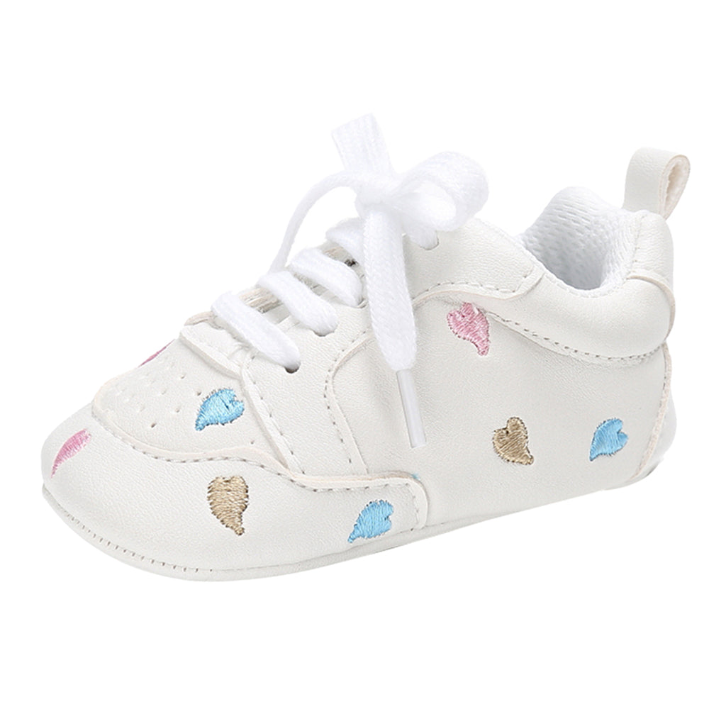 Baby Kids Soft Sole Sports Wave Peach Heart Shoes 0-6 Months Color heart