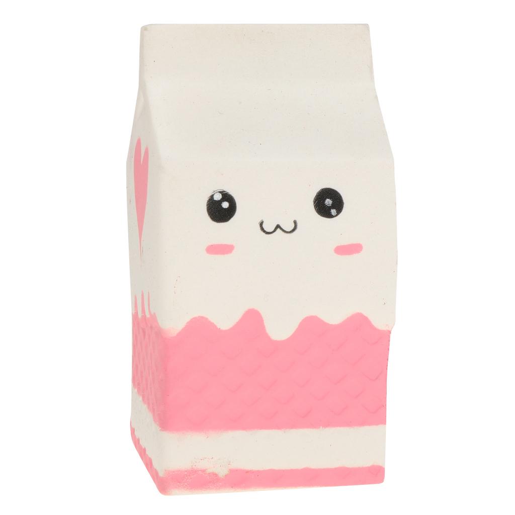 Soft and Safe Squishy Toys,Kawaii Squishies Squishy Toys Stress Relief Squeeze Toys Milk Box Mobile Gift