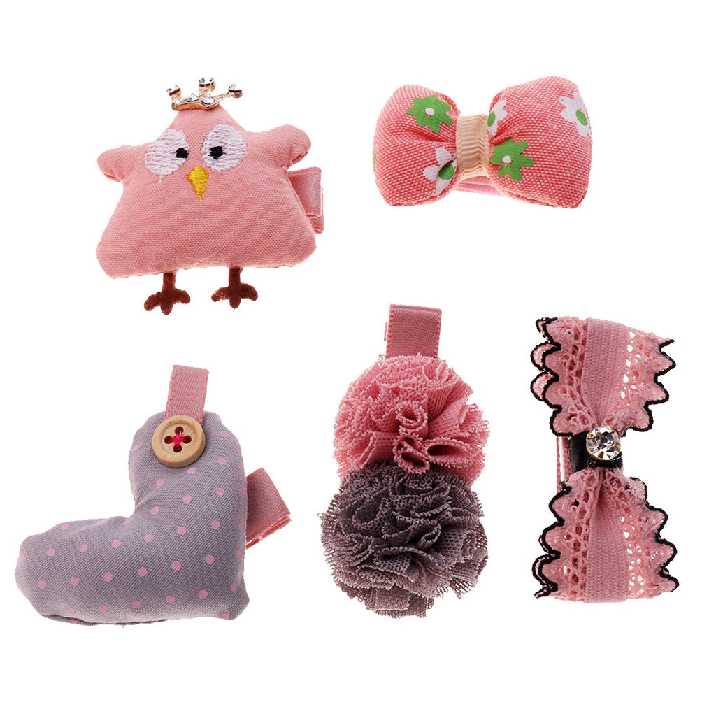 Hair Clip Hairpin Baby Girls Kids Barrette Rope Sides Accessories Pink chicken