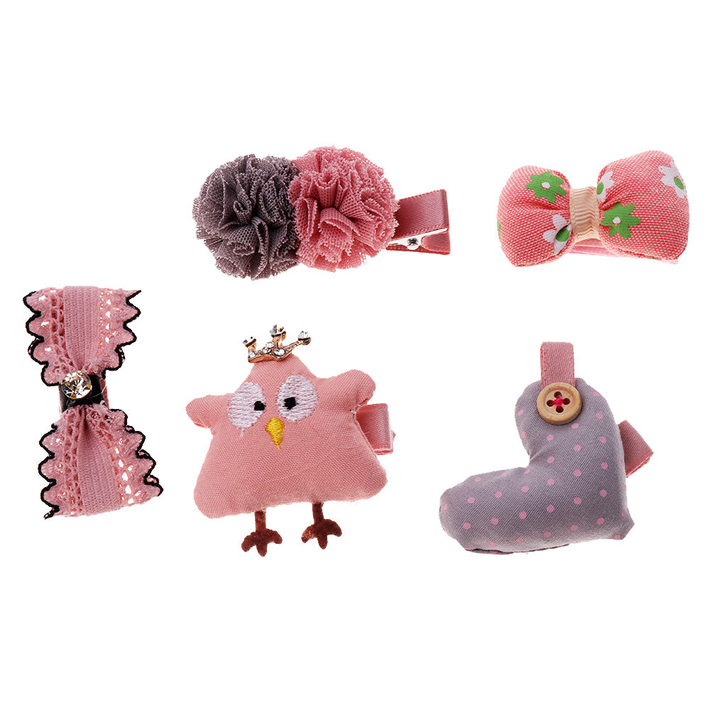 Hair Clip Hairpin Baby Girls Kids Barrette Rope Sides Accessories Pink chicken