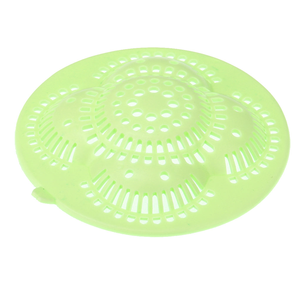Kitchen Flower Shape Filter Sink Silicone Hair Stopper Net Floor Drain Green