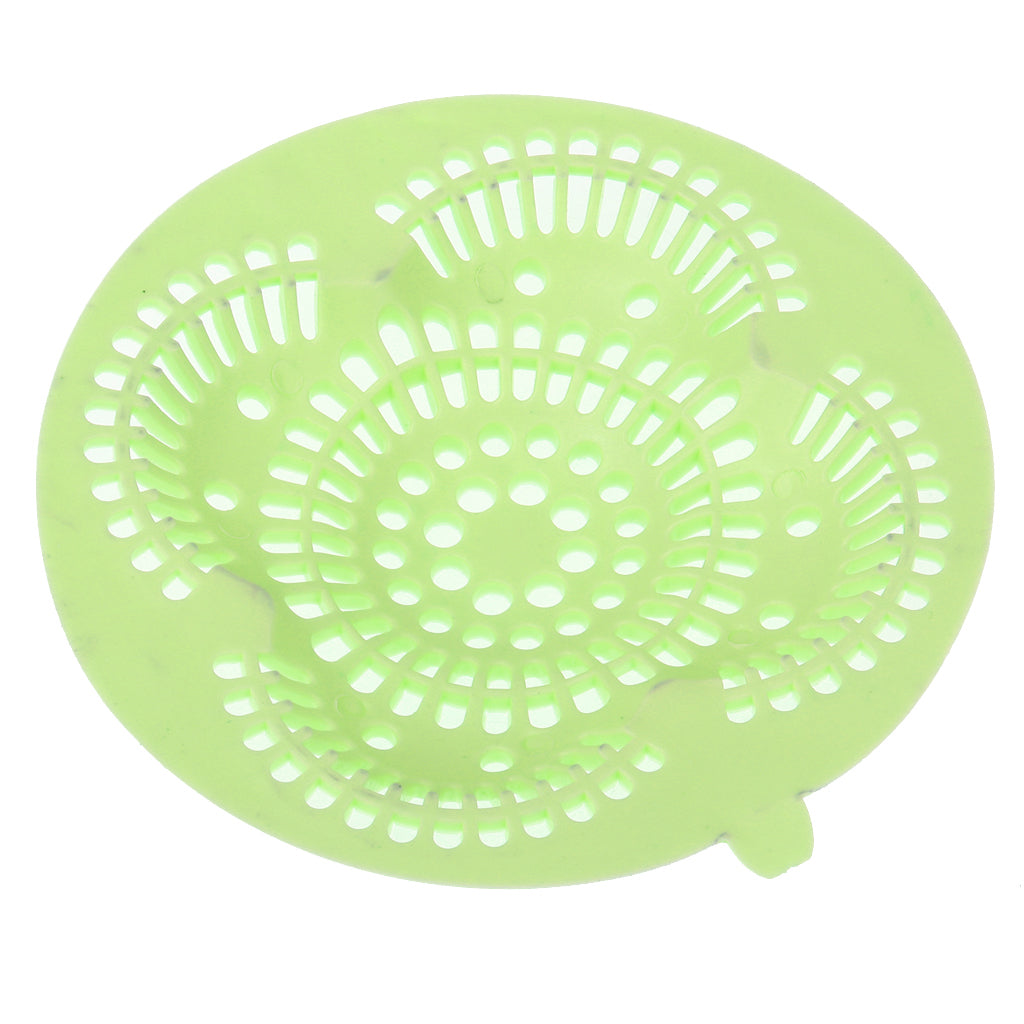 Kitchen Flower Shape Filter Sink Silicone Hair Stopper Net Floor Drain Green