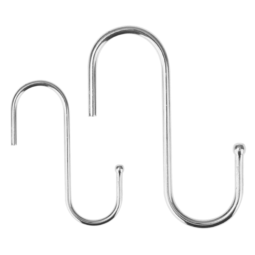 10 Pieces Metal S Hook Clasp Hanging Kitchen Pot Hanger Height 9cm