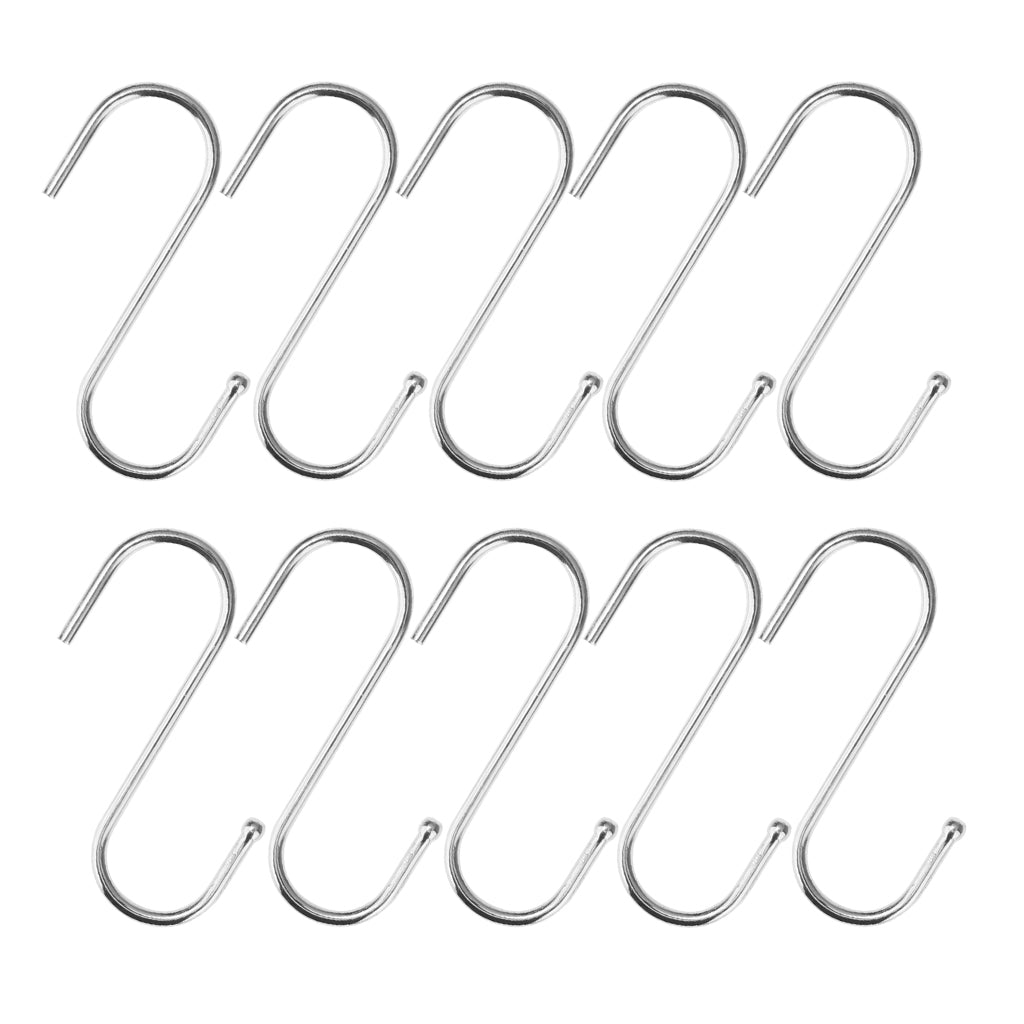 10 Pieces Metal S Hook Clasp Hanging Kitchen Pot Hanger Height 9cm