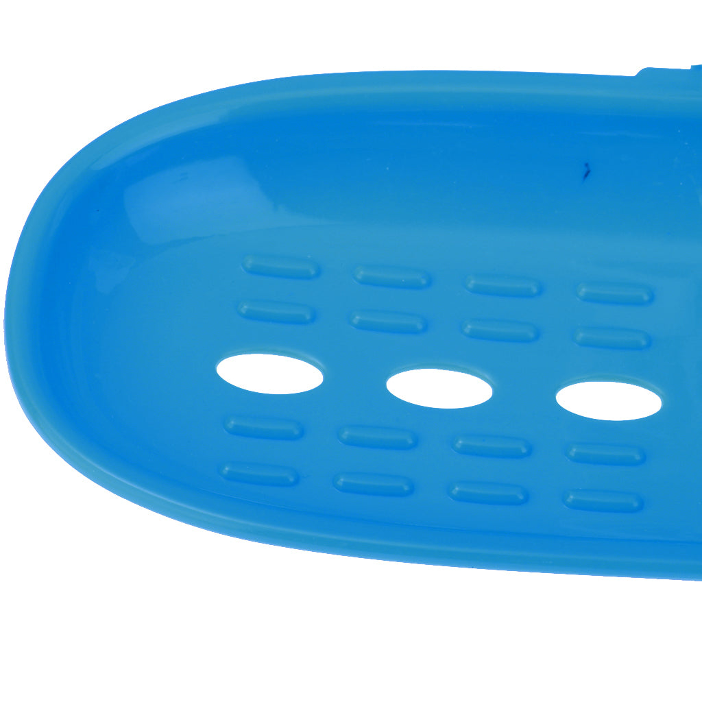 Bathroom Shower Soap Dish Holder Self Adhesive Box Case Fast Draining Blue