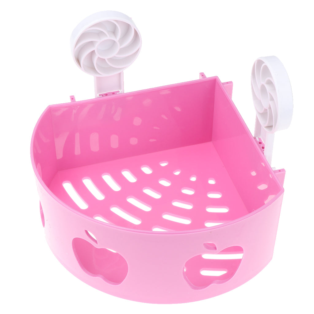 Triangular-mounted Wall hanging Bathroom Shelf Toliet Storage Rack Pink