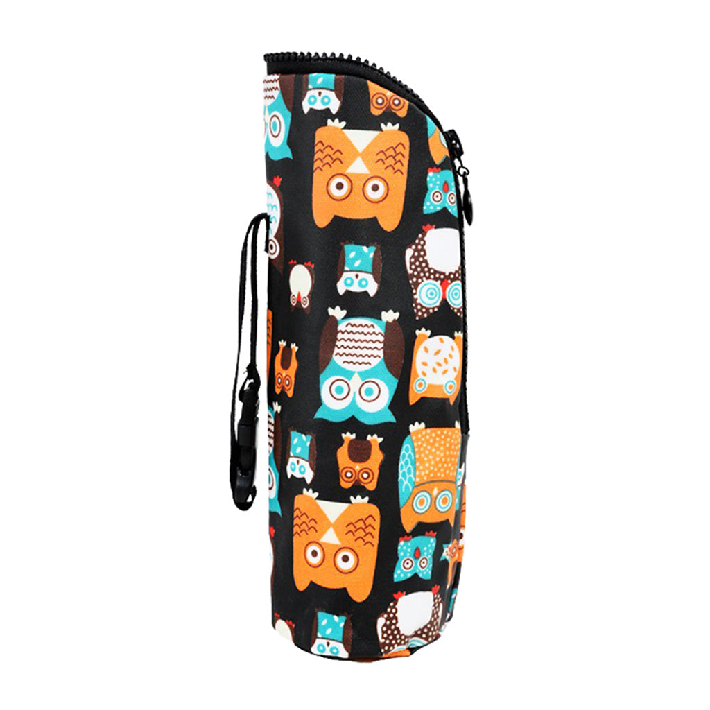 Baby Bottle Insulation Holder Bag Water Bottle  Black-Owl