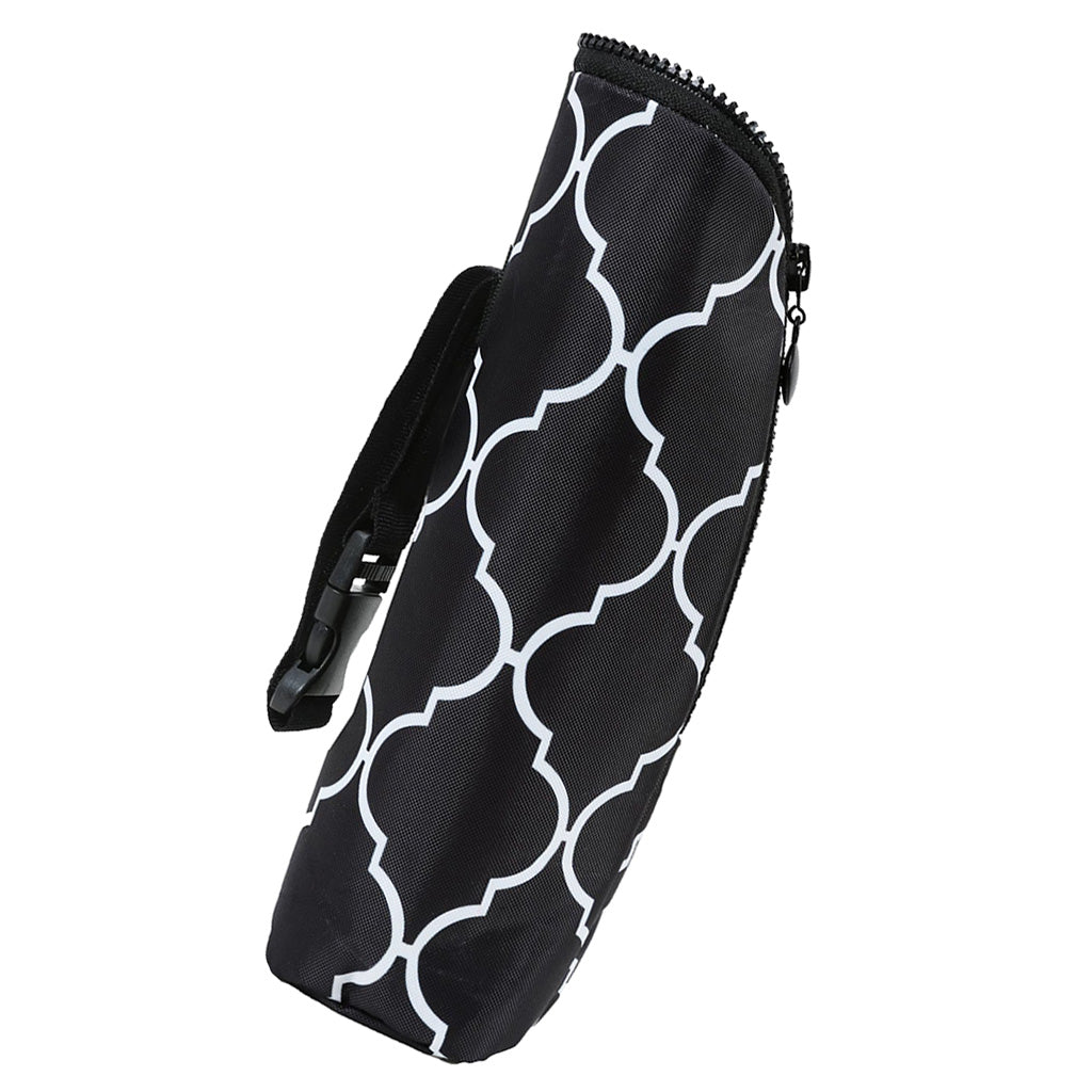 Baby Thermal Feeding Insulation Bottle Tote Stroller Hang Bags Black Check