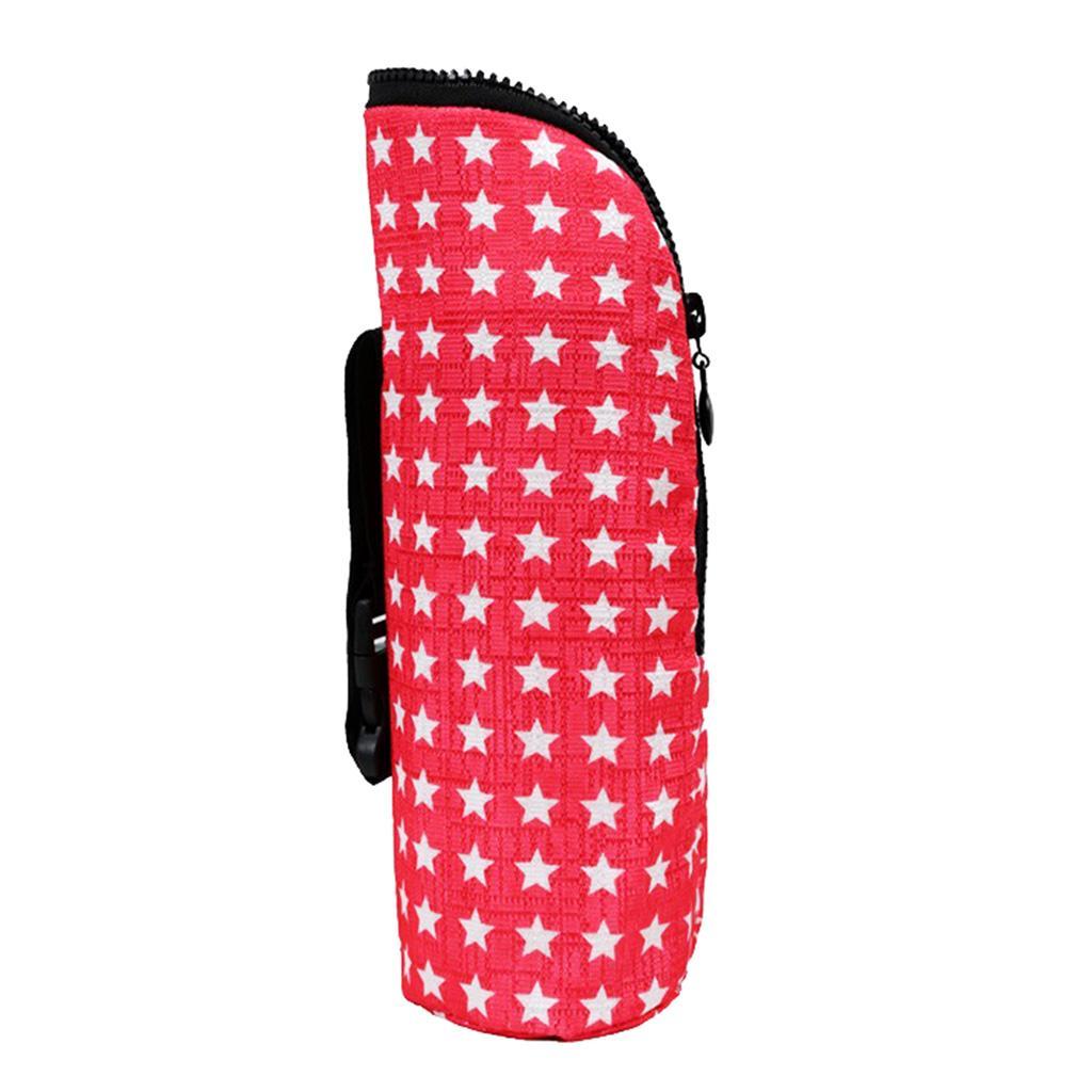 Baby Thermal Feeding Insulation Bottle Tote Stroller Hang Bags Red Star