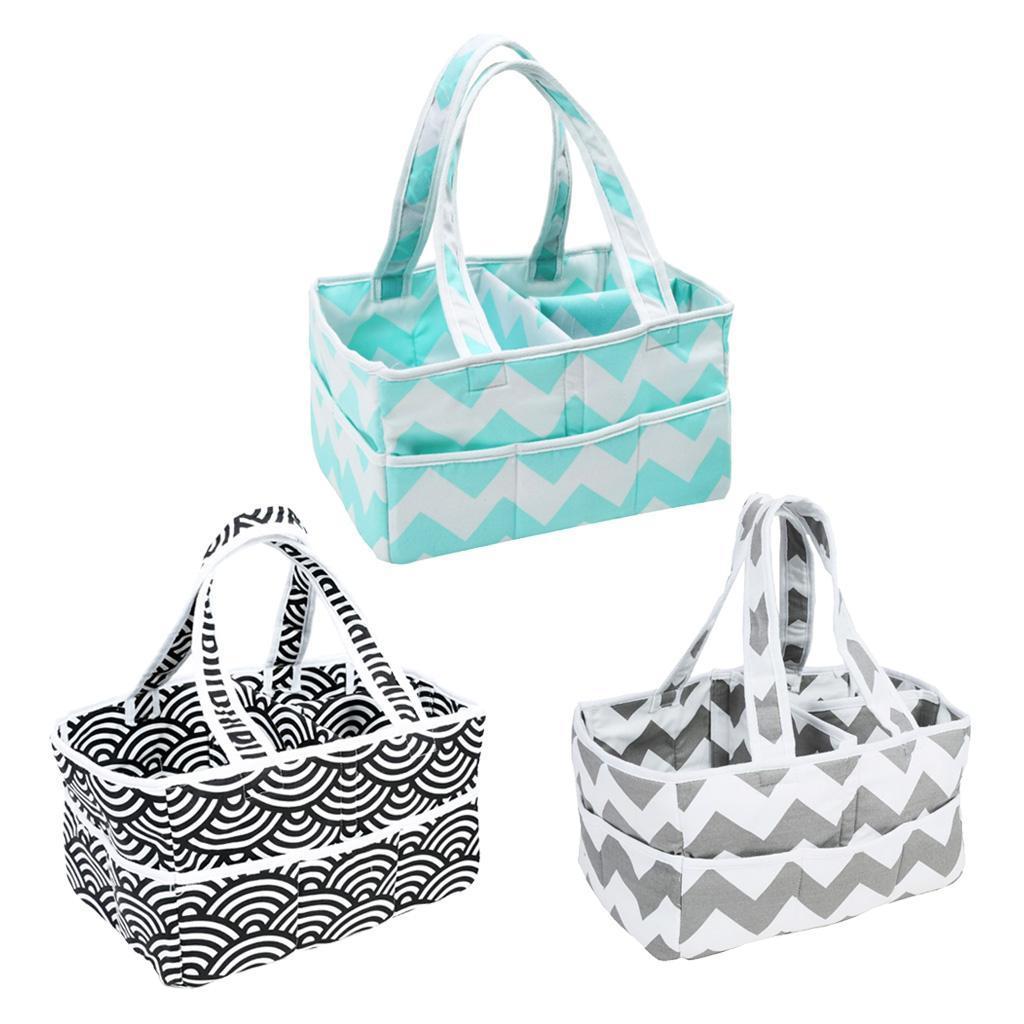 Baby Organizer Bag Diaper Nappy Changing Divider Storage White+Grey
