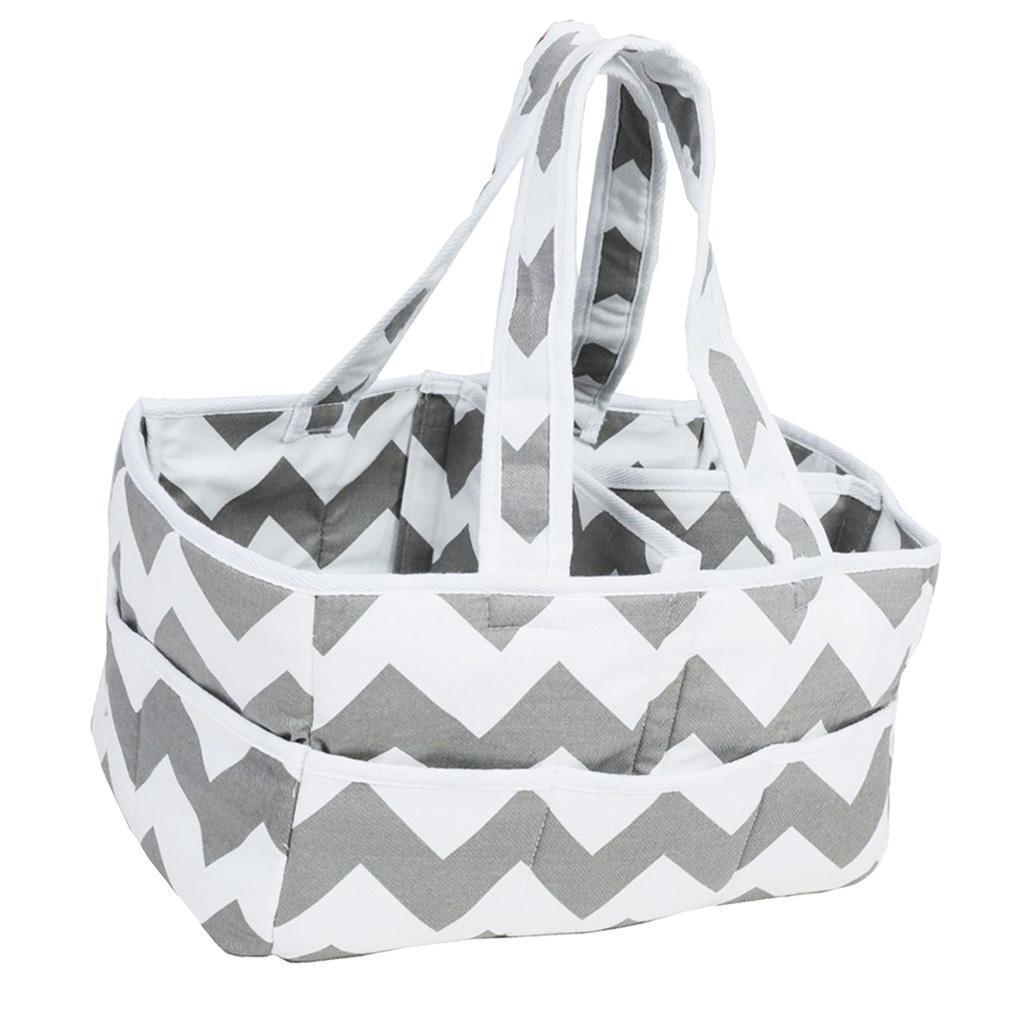 Baby Organizer Bag Diaper Nappy Changing Divider Storage White+Grey