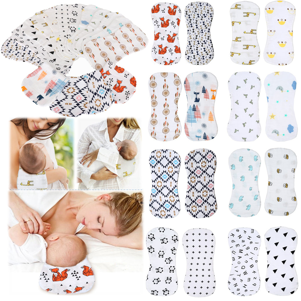 2 Pieces Baby Spit Sweat Towel Feeding Pad Fox and Bowknot