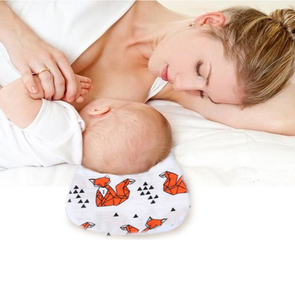 2 Pieces Baby Spit Sweat Towel Feeding Pad Fox and Bowknot